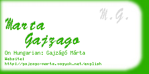 marta gajzago business card